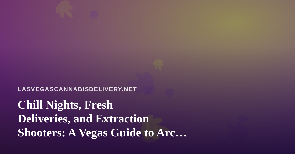 Chill Nights, Fresh Deliveries, and Extraction Shooters: A Vegas Guide to Arc Raiders and Wardogs Streams