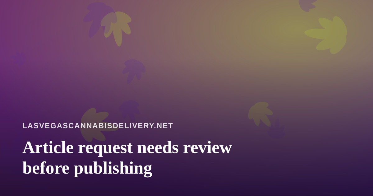 Article request needs review before publishing