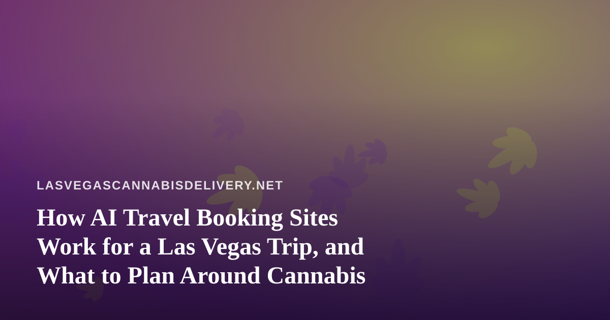 How AI Travel Booking Sites Work for a Las Vegas Trip, and What to Plan Around Cannabis